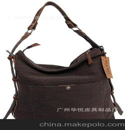 廠家直銷供應批發帆布配真皮女包 加工中高檔女包 包來圖來樣加工